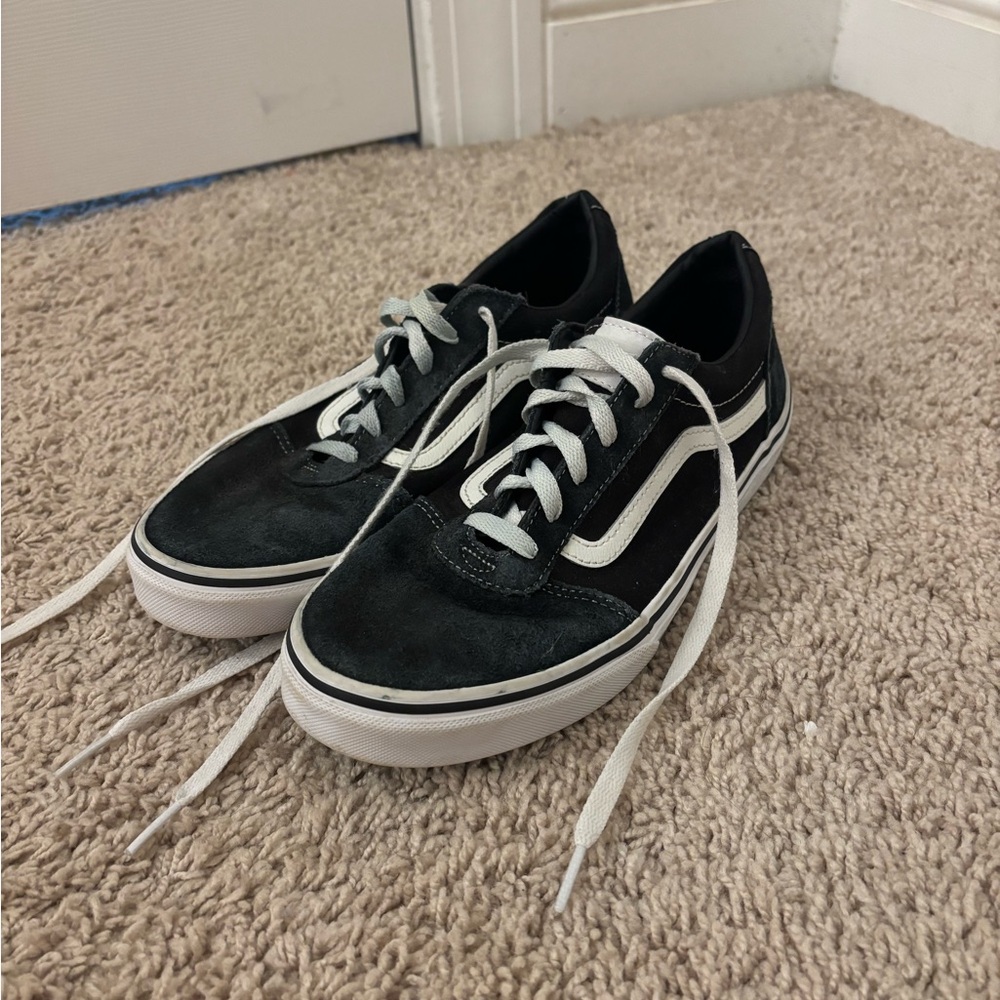 Vans Black and White Youth Shoes